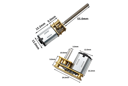 n20电机, gm12-n20和gm1024-n20电机的尺寸图